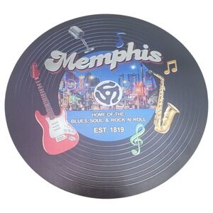 Memphis Vinyl Record Fridge Magnet Souvenir Blues Soul Rock N Roll Music Travel